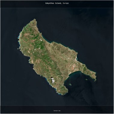 Yunanistan 'a ait İyon Denizi' ndeki Zakynthos Adası, 7 Temmuz 2023 'te çekilmiş bir uydu görüntüsünün karesini aldı.
