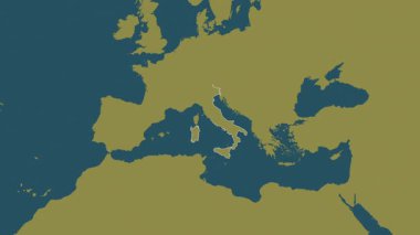 İtalya haritası - süzül. Sınır. Desen.