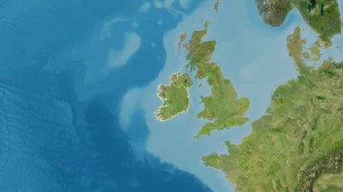 İrlanda haritası - özüt. Bölgeler. Uydu.