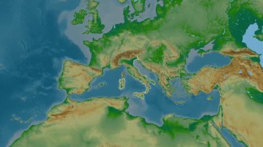 İtalya haritası - süzül. Bölgeler. Fiziksel.