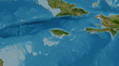Jamaika haritası - özüt. Sınır. Uydu.