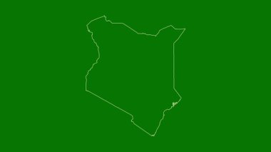 Kenya haritası - çizgi film. Sınır. Uydu.