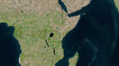 Kenya haritası. Çıkart. Sınır. Uydu. Etiketler