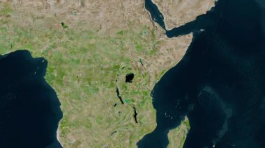 Kenya haritası - süzül. Sınır. Uydu.