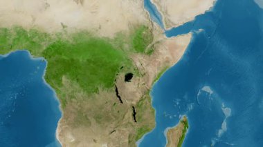 Kenya haritası - süzül. Sınır. Uydu.
