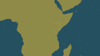 Kenya haritası - süzül. Sınır. Desen.