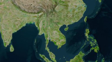 Laos haritası - özet. Sınır. Uydu.