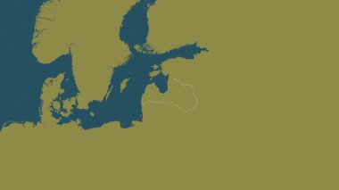 Letonya haritası - özet. Sınır. Şablon. Etiketler