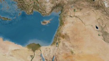 Lübnan haritası - süzül. Sınır. Uydu.