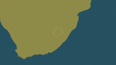 Lesotho haritası - özet. Sınır. Şablon. Etiketler