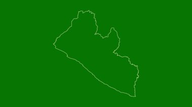 Liberya haritası - çizgi film. Sınır. Uydu.