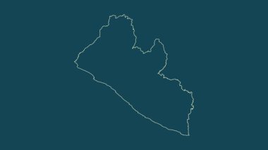 Liberya haritası - çizgi film. Sınır. Uydu.