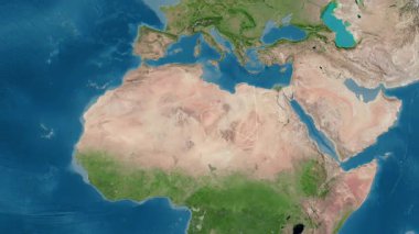 Libya haritası - süzül. Sınır. Uydu.