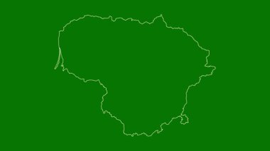 Litvanya haritası - çizgi film. Sınır. Uydu.