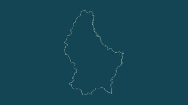 Lüksemburg haritası - çizgi film. Sınır. Uydu.