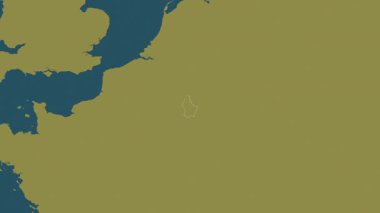 Lüksemburg haritası - çıkarın. Sınır. Desen.