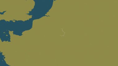 Lüksemburg haritası - süzül. Sınır. Desen.