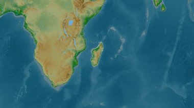 Madagaskar haritası - özüt. Sınır. Fiziksel.