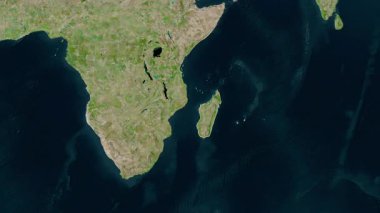 Madagaskar haritası - süzül. Sınır. Uydu.