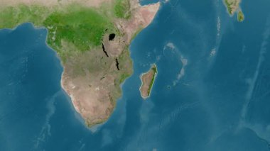 Madagaskar haritası - süzül. Sınır. Uydu.