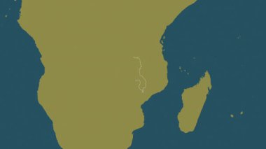 Malawi haritası - süzül. Sınır. Desen.