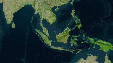 Malezya haritası - çıkarma. Sınır. Uydu.