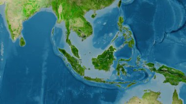 Malezya haritası - çıkarma. Sınır. Uydu. Etiketler