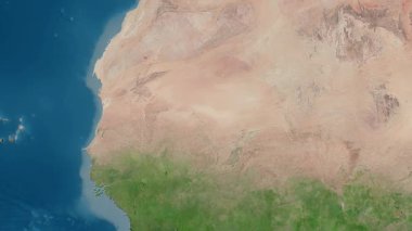 Mali haritası - sür. Sınır. Uydu.