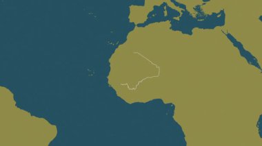 Mali haritası - süzül. Sınır. Desen.