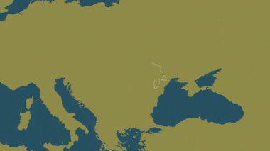 Moldova haritası - süzül. Sınır. Desen.