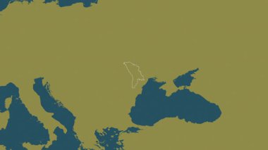 Moldova haritası - yakınlaştır. Sınır. Desen.