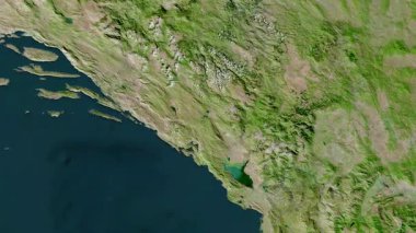 Karadağ haritası - sür. Sınır. Uydu.