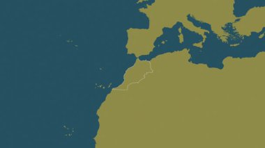 Fas haritası - özüt. Sınır. Desen.