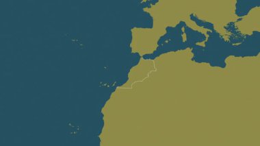 Fas haritası - süzül. Sınır. Desen.