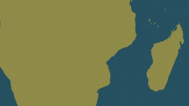 Mozambik haritası - sür. Sınır. Desen.