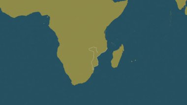 Mozambik haritası - süzül. Sınır. Desen.