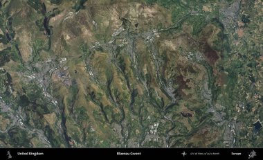 Blaenau Gwent. B uydusunun görüntülerine göre Birleşik Krallık 'ın idari alanı