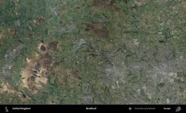 Bradford. B uydusunun görüntülerine göre Birleşik Krallık 'ın idari alanı