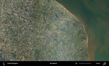 Geniş arazi. B uydusunun görüntülerine göre Birleşik Krallık 'ın idari alanı