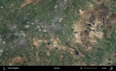Burnley. B uydusunun görüntülerine göre Birleşik Krallık 'ın idari alanı