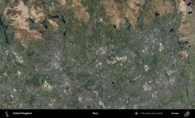 Gömmek. B uydusunun görüntülerine göre Birleşik Krallık 'ın idari alanı