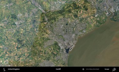 Cardiff. B uydusunun görüntülerine göre Birleşik Krallık 'ın idari alanı