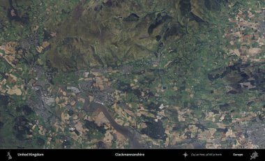 Clackmannanshire. B uydusunun görüntülerine göre Birleşik Krallık 'ın idari alanı