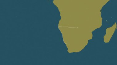Namibya haritası - süzül. Sınır. Desen.
