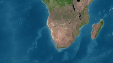 Namibya haritası - yakınlaştır. Sınır. Uydu.