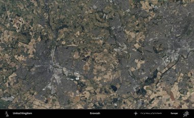 Yıkama. B uydusunun görüntülerine göre Birleşik Krallık 'ın idari alanı