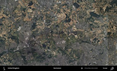 Hertsmere. B uydusunun görüntülerine göre Birleşik Krallık 'ın idari alanı