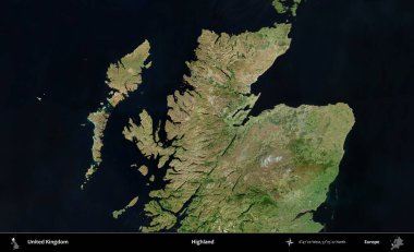 İskoçya. B uydusunun görüntülerine göre Birleşik Krallık 'ın idari alanı