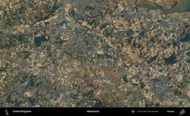 Maidstone. B uydusunun görüntülerine göre Birleşik Krallık 'ın idari alanı