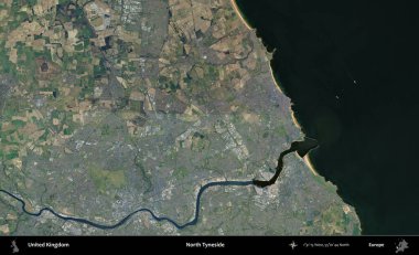 Kuzey Tyneside. B uydusunun görüntülerine göre Birleşik Krallık 'ın idari alanı